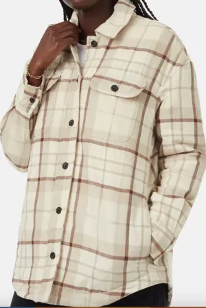 Kapok Flannel Insulated Shacket